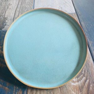 Flat plate with ceramic rim handmade tableware artisan pottery stoneware tableware Serving tray