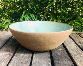 Stoneware salad bowl Fruit bowl bowl artisanal pottery handmade tableware Ceramic tableware