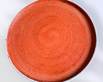 Ceramic dessert plate stoneware small flat plate handmade pottery tableware ceramic handmade tableware