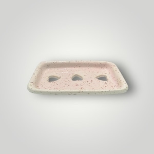 Rechteckige Seifenschale aus Keramik, Schwammablage, handgefertigte Keramik, Badezimmer- oder Küchenaccessoire, Steingutgeschirr