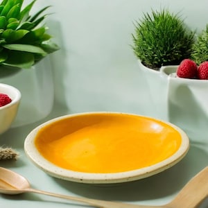 Ceramic deep plate bowl plate ceramic bowl handmade pottery stoneware tableware handmade tableware