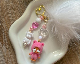 Pink Crying Again Thailand Exclusive Bear purse/bag charm and keychain! 3 Options!
