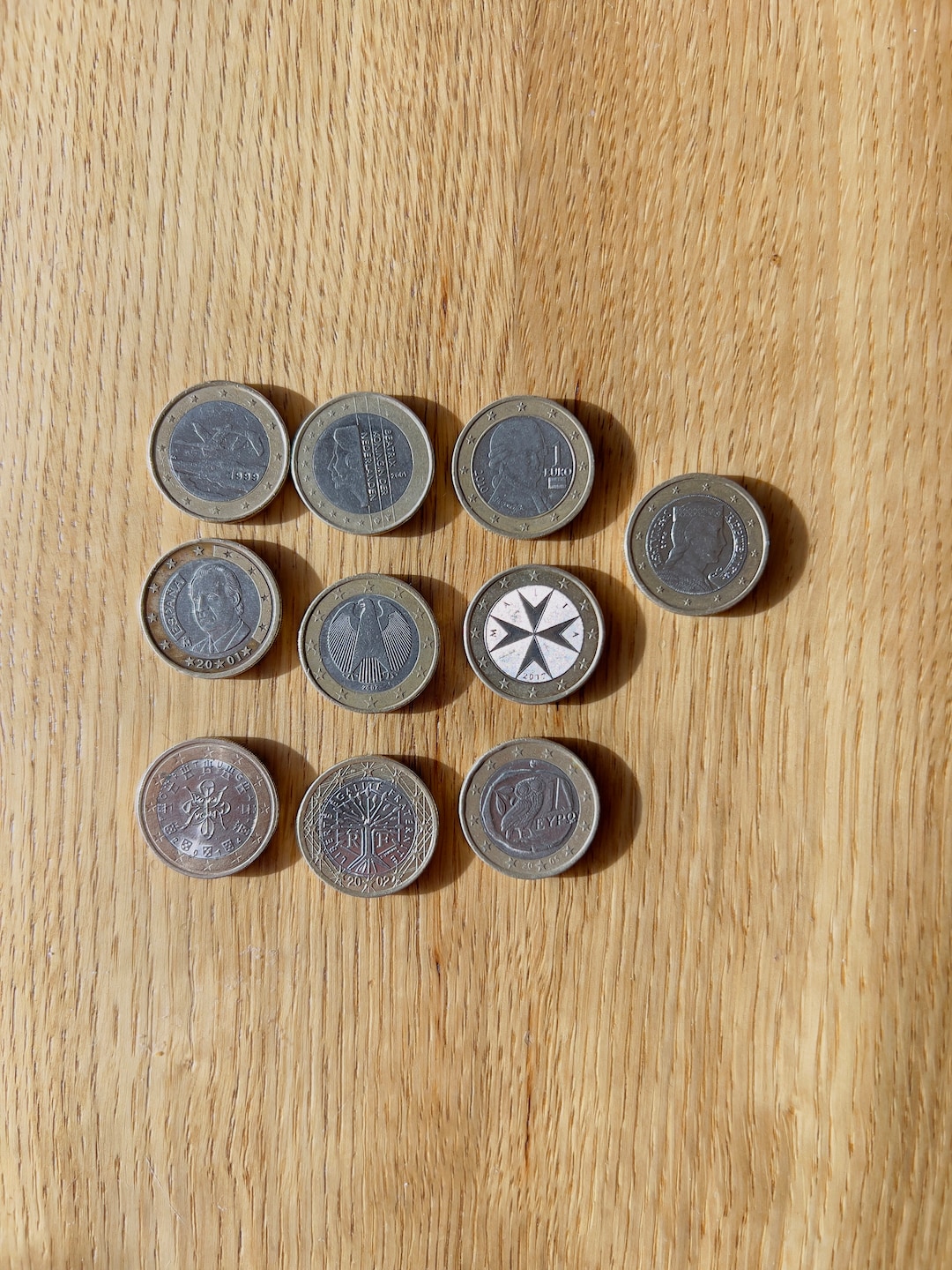 Set Of 10 Rare 1 Euro Coins Etsy set-of-10-rare-1-euro-coins-etsy