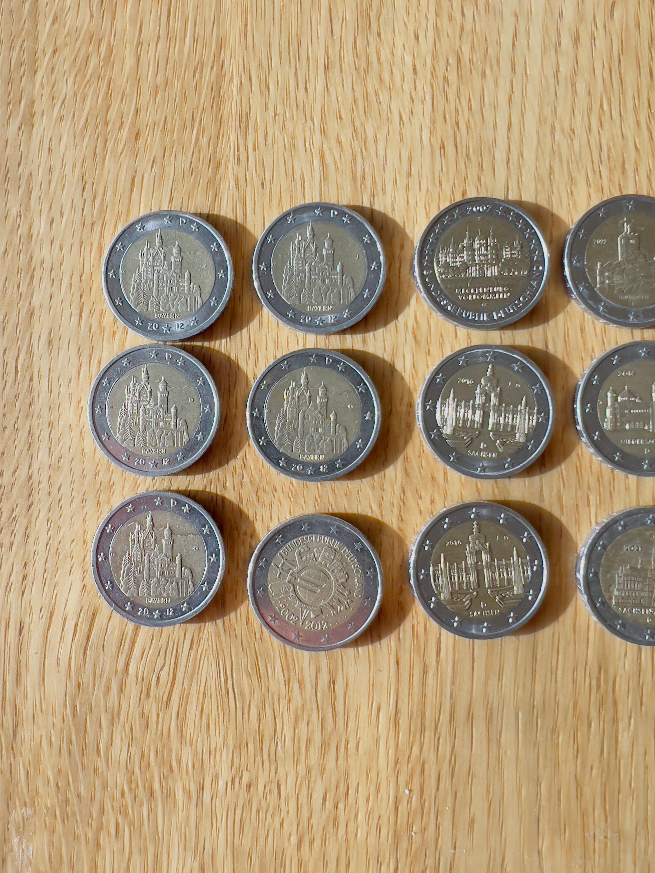 A Set of Commemorative Rare 2 Euro Coins From Germany 16 Coin Etsy UK