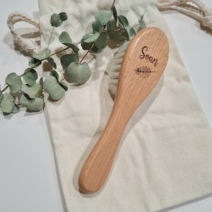 Soft customizable baby hairbrush