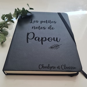 Carnet de notes en cuir à personnaliser – Vert Jade