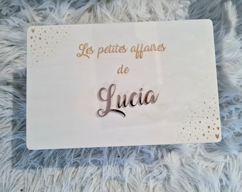 Boîte à souvenir, cadeau de naissance personnalisée / personnalisable