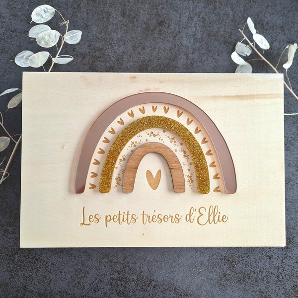 Boîte à souvenir, cadeau de naissance personnalisé / personnalisable