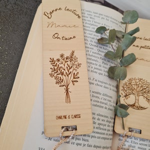 Marcapáginas de madera personalizable imagen 5