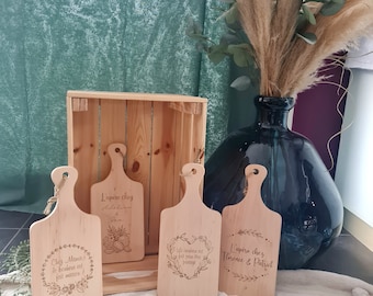 Planche apéro/planche à découper personnalisable 22X12cm ou 32x14cm