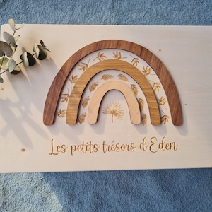 Caja de recuerdos de la naturaleza, regalo de nacimiento personalizado/personalizable
