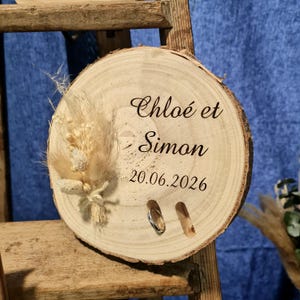 Portafedi in legno personalizzato con o senza fiori secchi