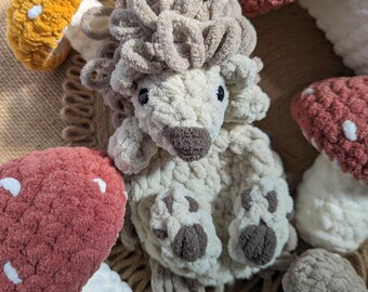 Made To Order - Crochet Hedgehog - soft animal toy - woodland nursery - baby shower gift
