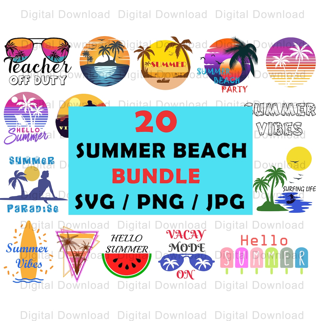 Summer Beach Bundle Svg Beach Svg Bundle Summertime Funny - Etsy Australia