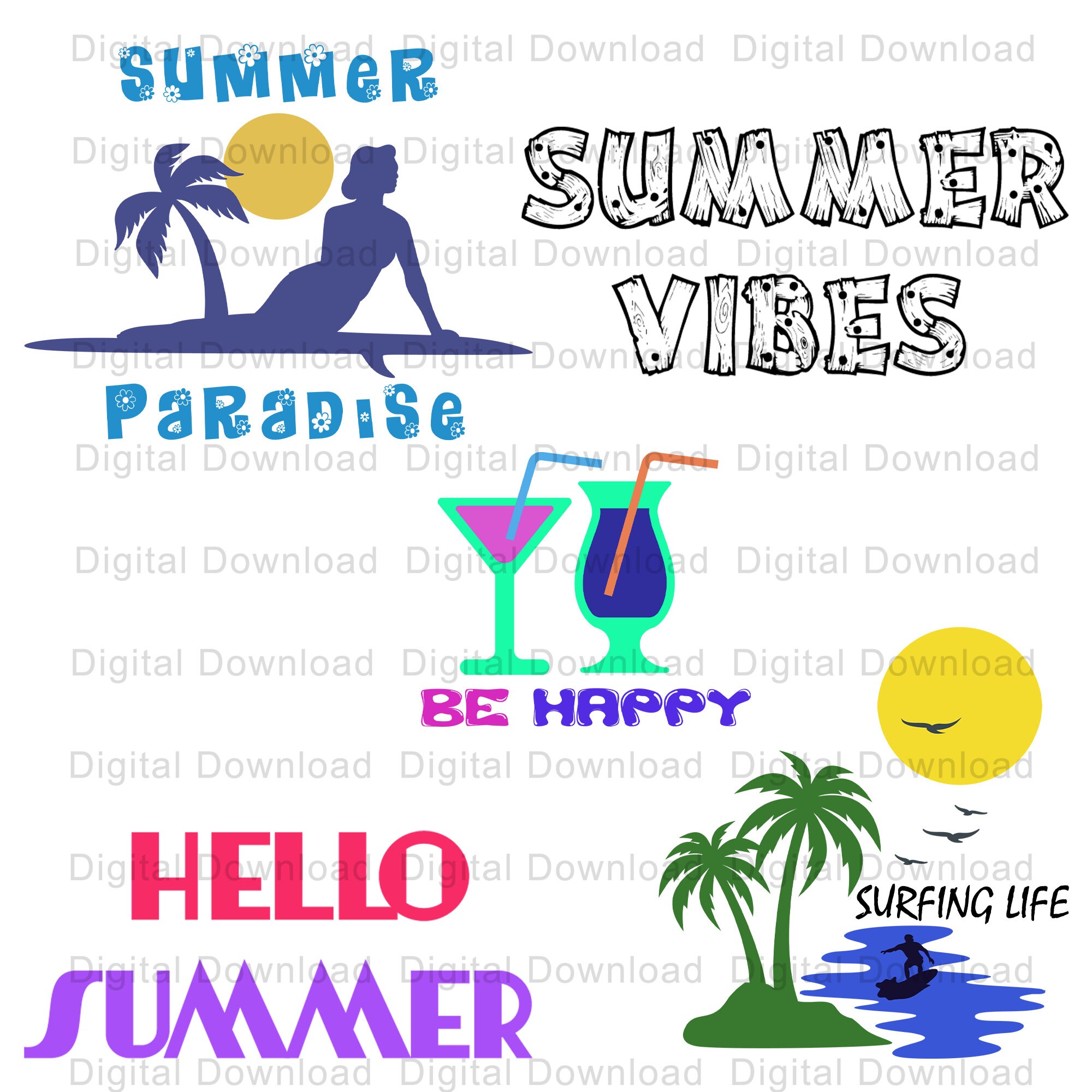 Summer Beach Bundle Svg Beach Svg Bundle Summertime Funny - Etsy Australia