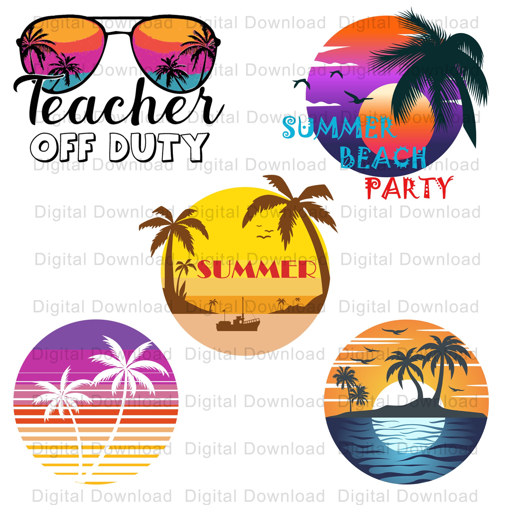 Summer Beach Bundle Svg Beach Svg Bundle Summertime Funny - Etsy Australia