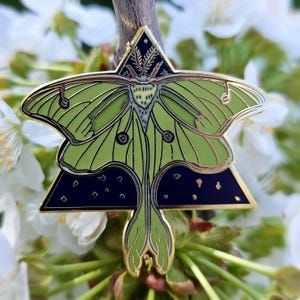 Luna Moth Hard Enamel Pin