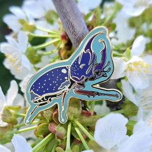 Rhinoceros Beetle Hard Enamel Pin