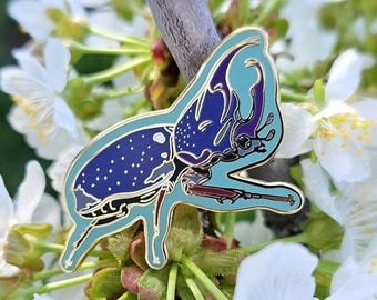 Rhinoceros Beetle Hard Enamel Pin