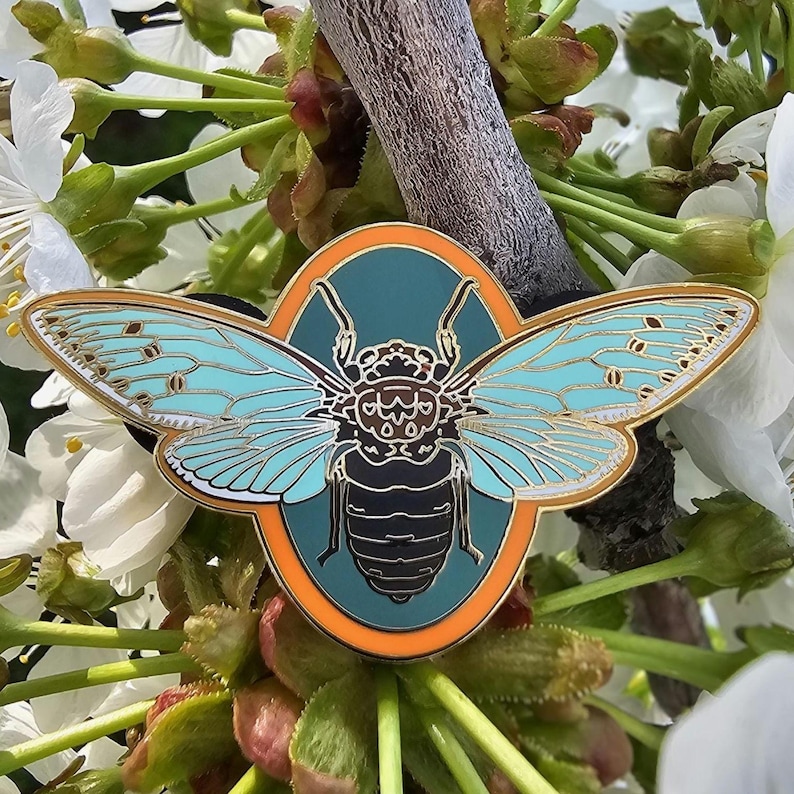Cicada Hard Enamel Pin Lapel - Etsy