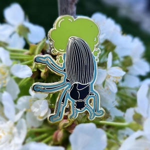 Wüsten-Stinkkäfer, Schwarzkäfer, Eleodes Hard Enamel Pin Anstecknadel