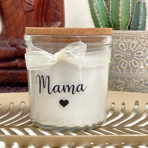 Candle in glass/scented candle personalized with lid, modern candle