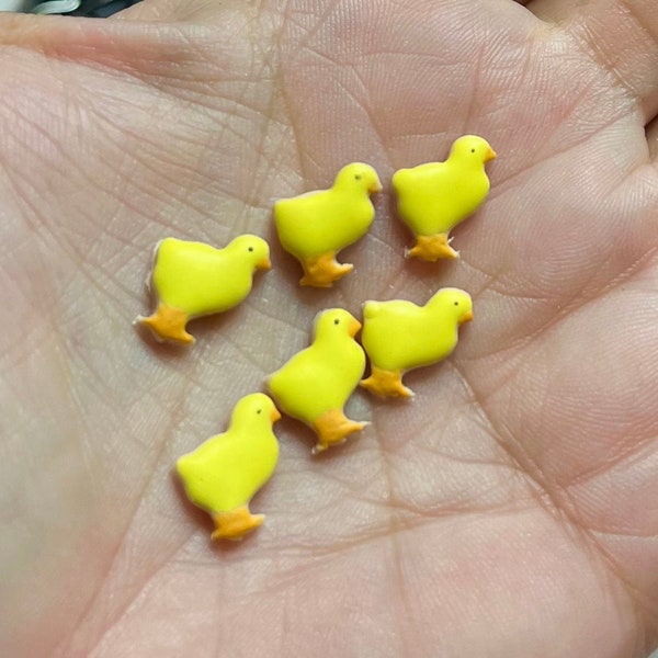 1:12 Scale Easter Chick Cookies (With or Without Ribbons) (6) for Miniature Dolls