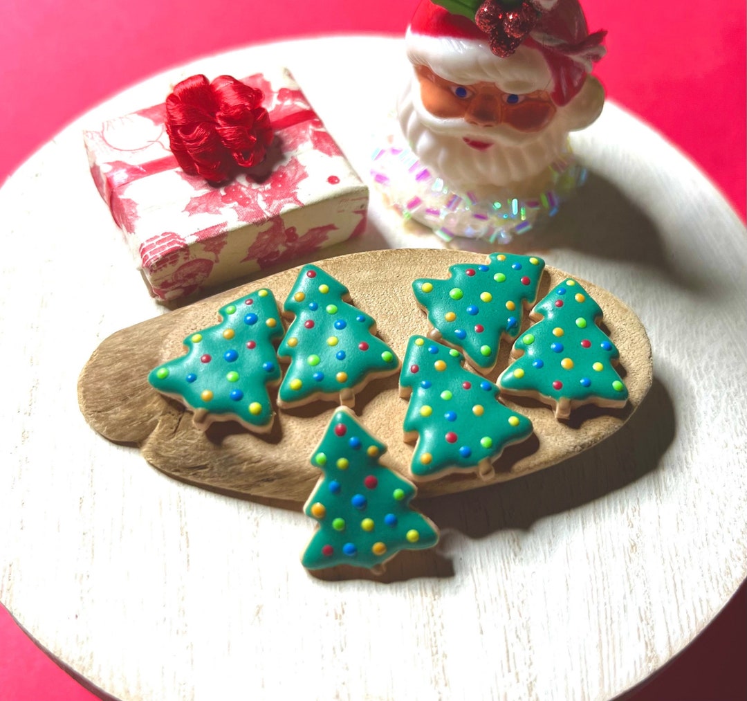 16 Scale Green Christmas Tree Cookies 6 for 1112 Fashion Dolls Etsy