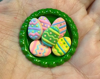 1:12 Scale Easter Egg Cookies (6) for Miniature Dollhouses
