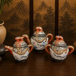 Japanese Moriage Dragonware Tea Set - Etsy