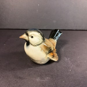 Goebel Bird Figurine -Western Germany Delicate Sparrow Sculpture - Bird Lovers Gift