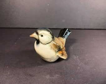 Goebel Bird Figurine -Western Germany Delicate Sparrow Sculpture - Bird Lovers Gift