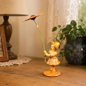 German Wooden Flower Children Figurines - Etsy