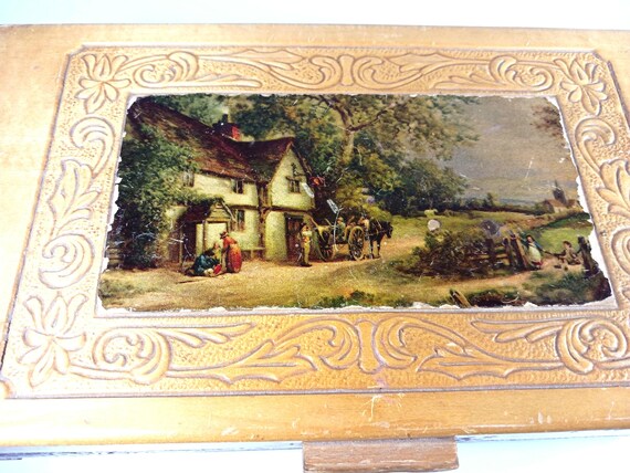 Vintage Carved Cedar Box – Cottagecore Keepsake J… - image 6