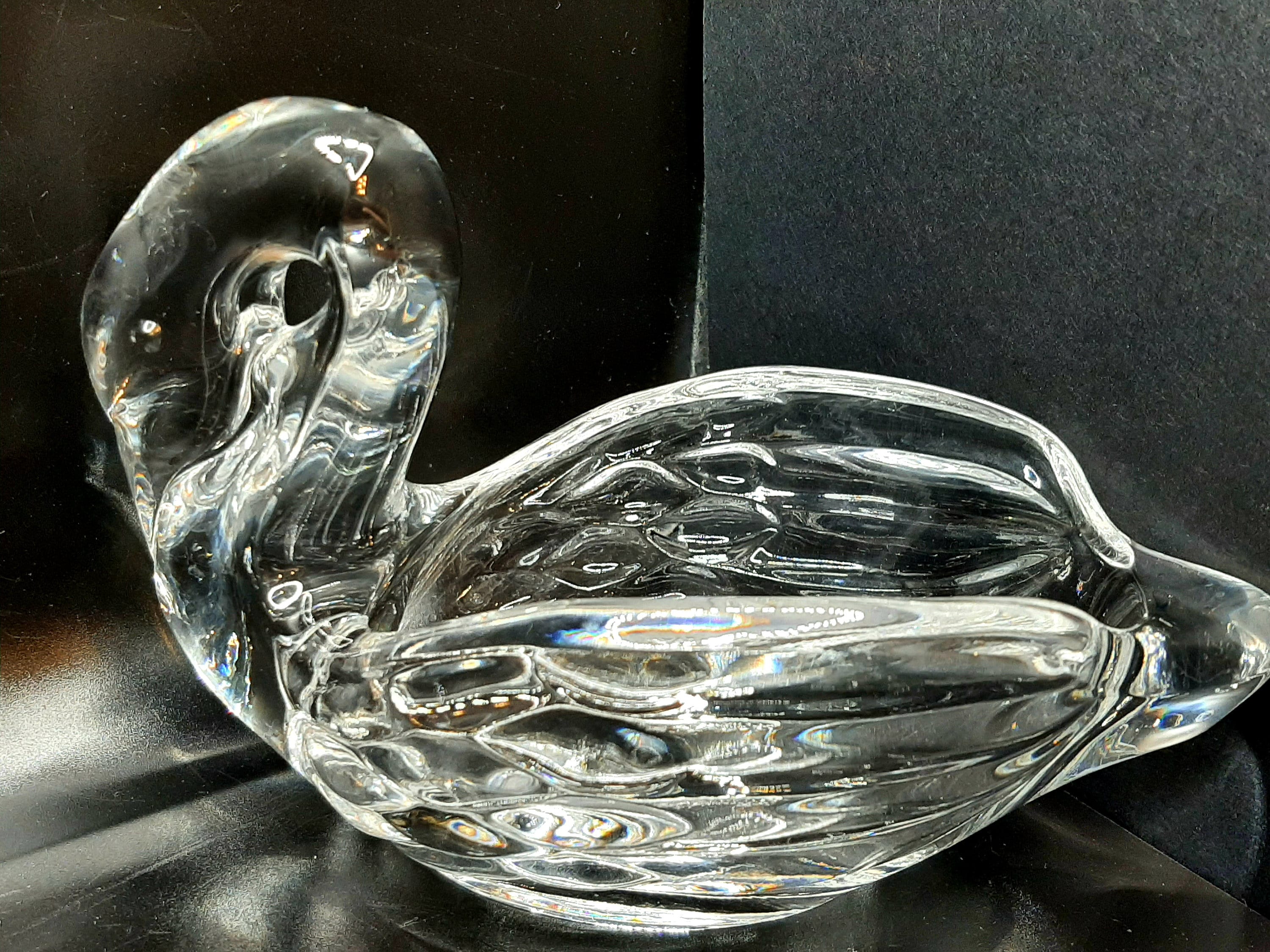 Vintage Lenox Crystal Glass Swan Candy Dish, Nut Dish, Trinket Dish Etsy