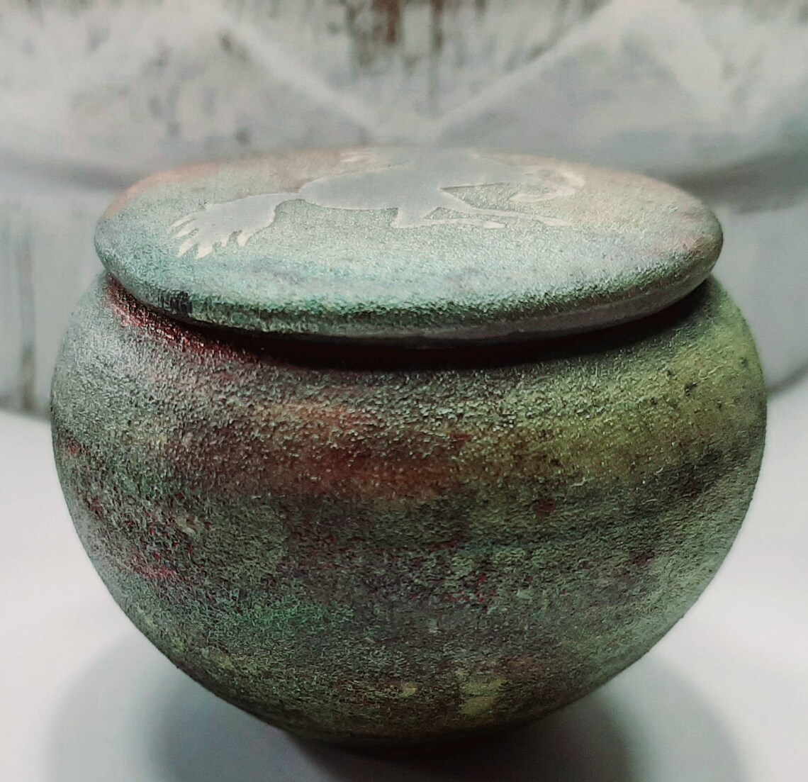 Jeremy Diller Signed Raku Pottery Dream/wish Jar /trinket Box Etsy