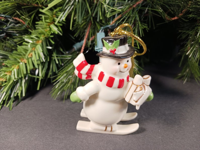 Lenox Snowman Christmas Ornament snowman Ornamentvintage Ornament Etsy