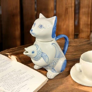 vintage cat ティーポット 猫 enesco 置物 陶器 vintage cat ティーポット 猫 enesco 置物 陶器