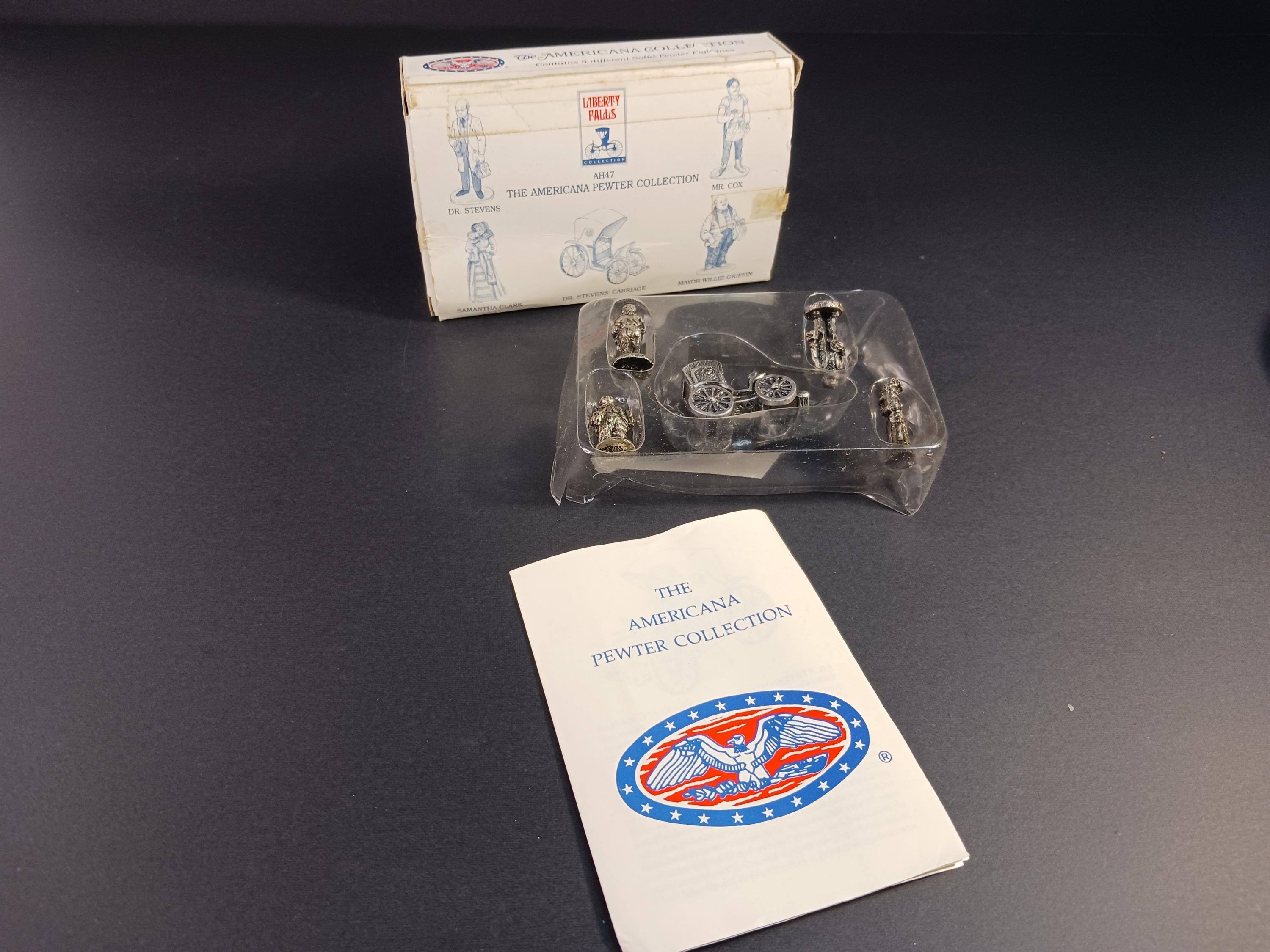 Liberty Falls Pewter Figurines Set AH47 Americana Collection 1994