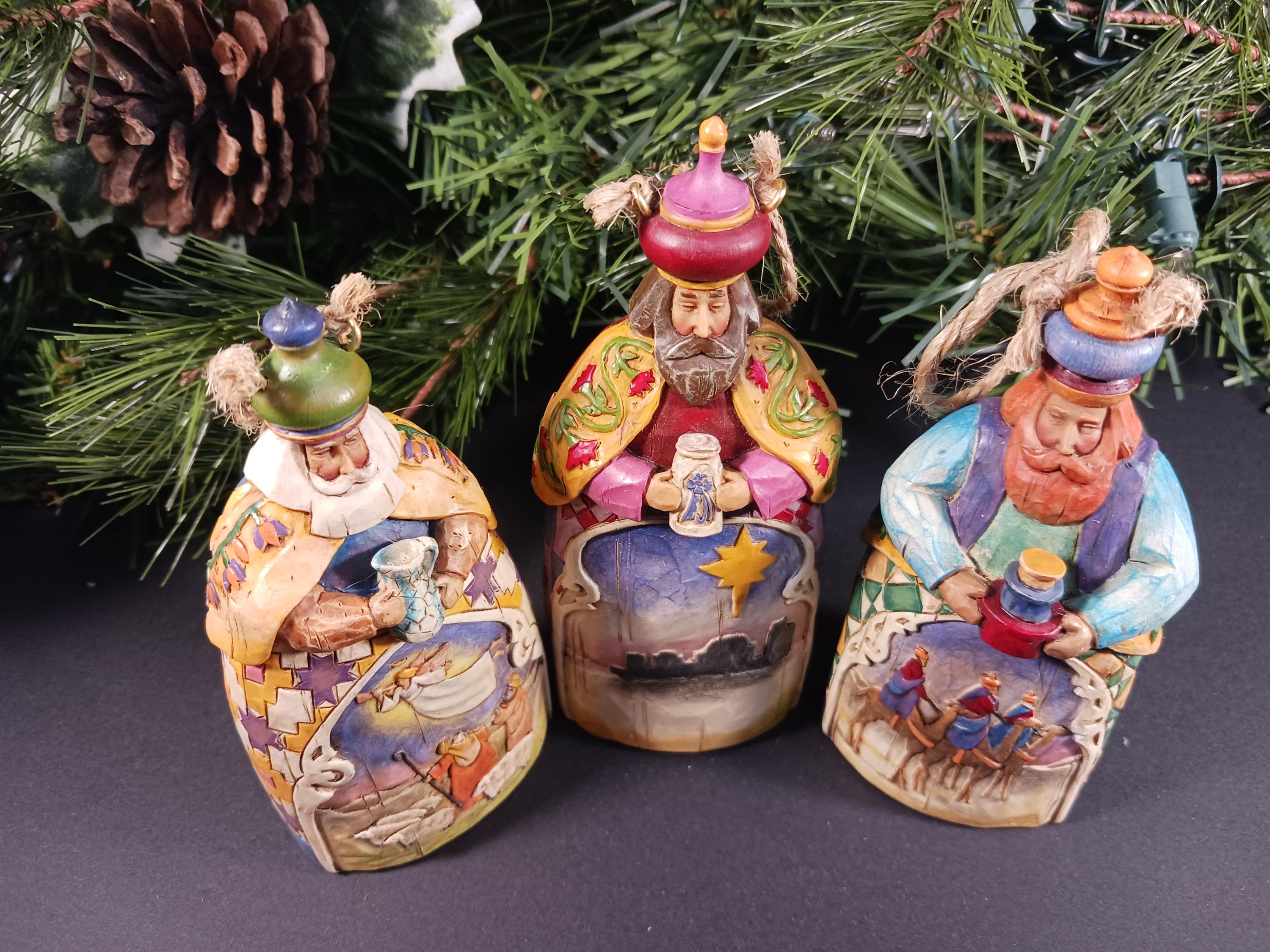 Jim Shore Heartwood Creek 2004 Three Wise Men Hanging Ornaments