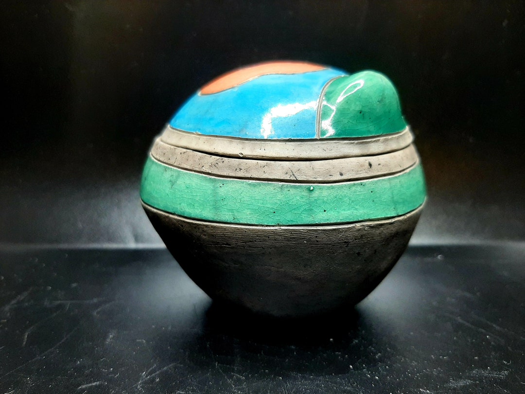 Vintage Handcrafted South African Pottery Dream/wish Jar and Trinket