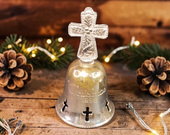 Silverplated Cross Christmas Bell – 1998 International Silver Co