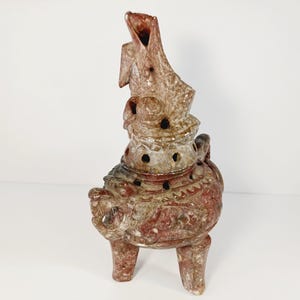 Chinese Carved Stone Incense Burner - Foo Dog and Dragon Design-Vintage Incense Burner- As-Is - Vintage Asian Censer- Housewarming Gift