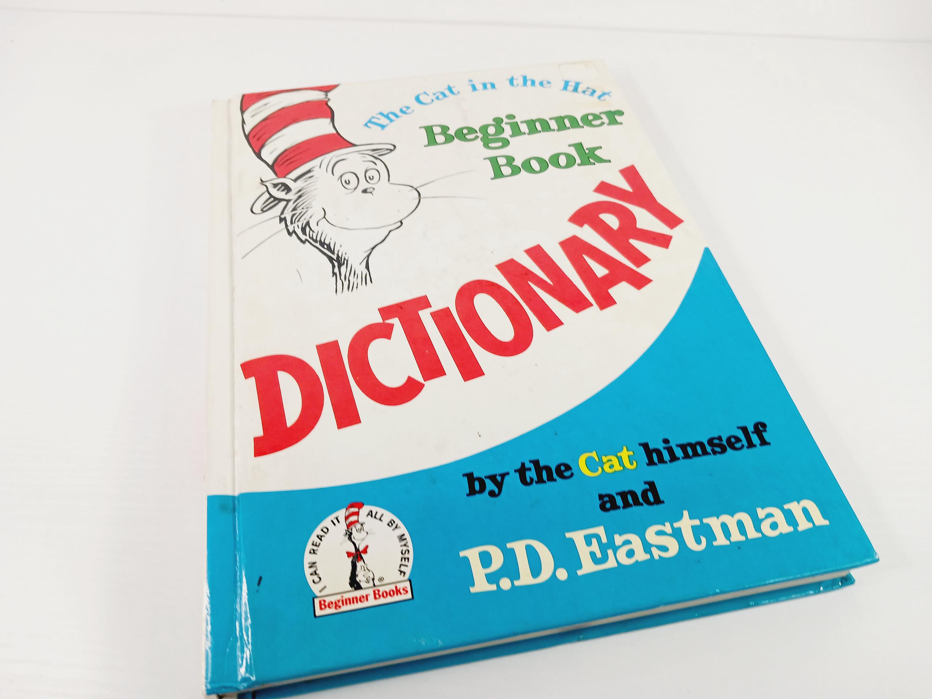 First Edition 1964 Cat in the Hat Beginner Book Dictionary – Dr. Seuss – Vintage Matte Cover – 11.5" Tall – Collectible Kids Book