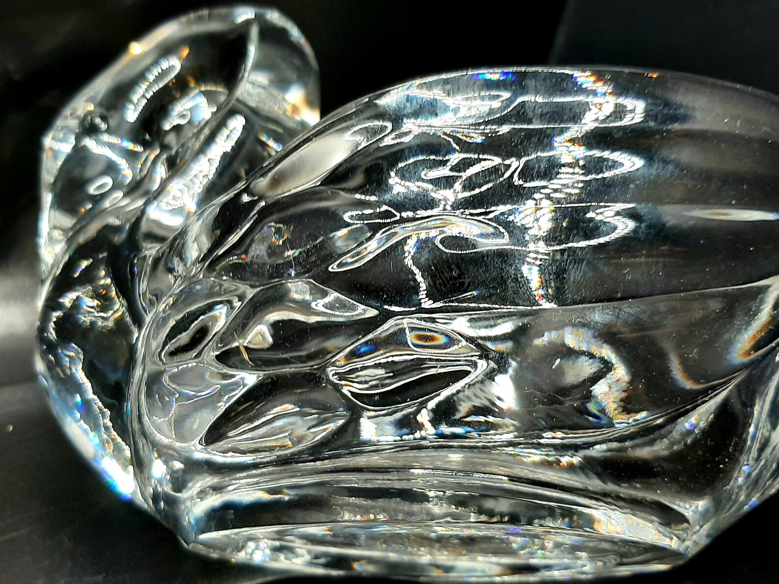 Vintage Lenox Crystal Glass Swan Candy Dish, Nut Dish, Trinket Dish Etsy