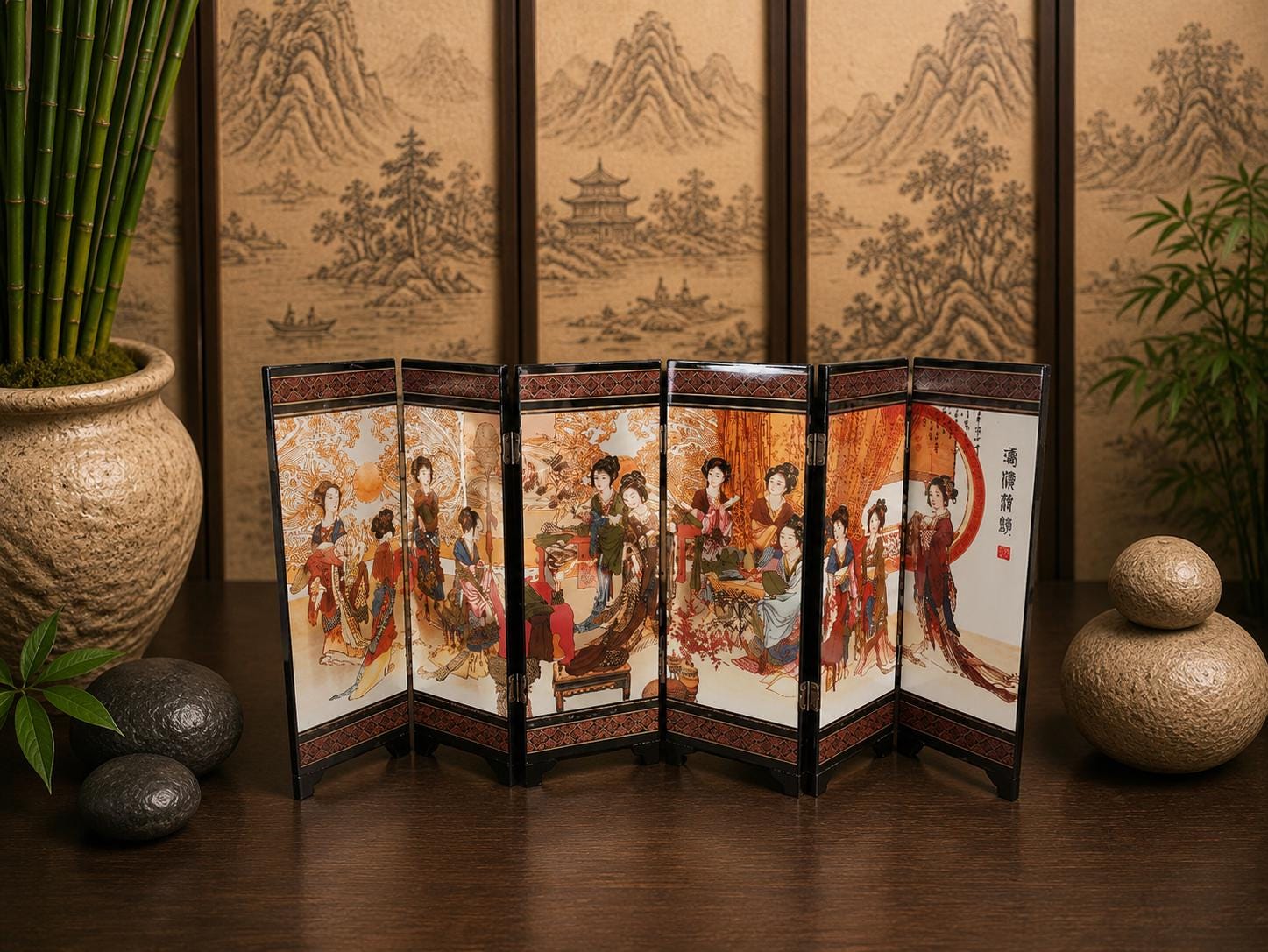 Mini Chinese Folding Screen - Etsy