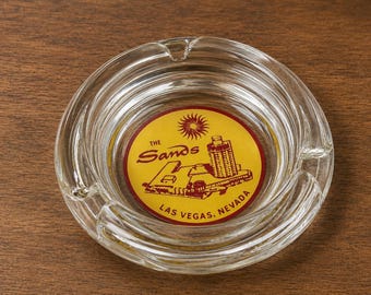 Vintage Sands Casino Las Vegas Glass Ashtray Retro Nevada Souvenir