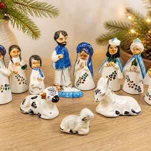 Vintage Ceramic Nativity Set - Etsy
