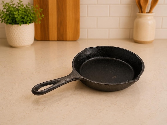 Vintage Lodge Cast Iron Skillet – 6 1/2" Stamped Collectible
