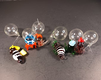 Floating Glass Ocean Animals-Aquarium Decoration-Tank Charms Ornaments Decorations-Fish Tank Ornament- Miniature Glass Fish Charms